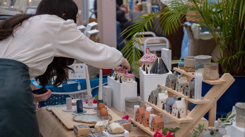 Woman on craft stall